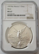 Mexico Libertad 1 Oz Silver 1997 NGC MS67