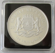Somalia 100 Shillings 2025 Elephant Golden Driller Privy ANA Oklahoma 1 Oz Silver Proof