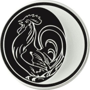 Russia 3 Roubles 2005 Lunar Rooster 1 Oz Silver