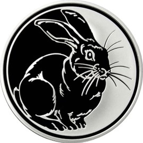 Russland 3 Rubel 2011 Lunar Hase