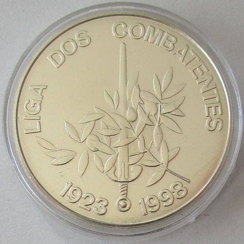 Portugal 1000 Escudos 1998 75 Years Liga dos Combatentes Silver BU