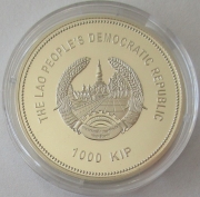 Laos 1000 Kip 2010 Fußball-WM in Südafrika