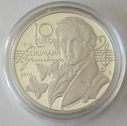 San Marino 10 Euro 2010 Robert Schumann Silver