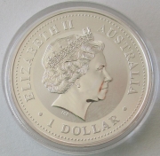 Australia 1 Dollar 1999 Kookaburra Austrian Schilling Privy 1 Oz Silver