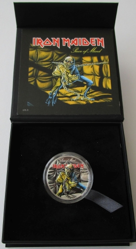 Cook Islands 10 Dollars 2023 40 Years Piece of Mind by Iron Maiden 2 Oz Silver