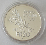 Schweiz 20 Franken 2000 Millennium Pax Terra PP (lose)