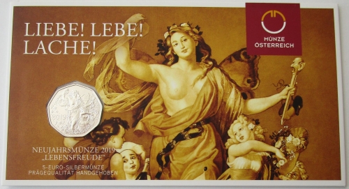Österreich 5 Euro 2019 Neujahr Lebensfreude BU