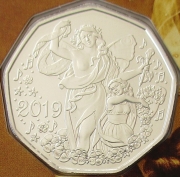 Österreich 5 Euro 2019 Neujahr Lebensfreude BU