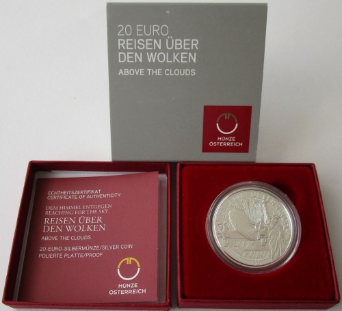 Austria 20 Euro 2020 Reaching for the Sky: Above the Clouds 2/3 Oz Silver
