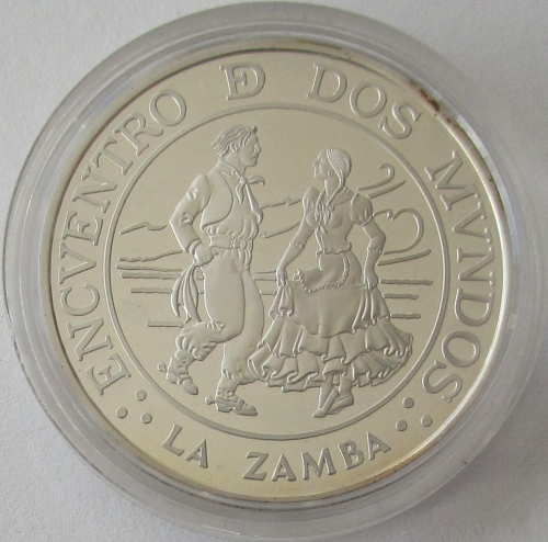 Argentina 25 Pesos 1997 Ibero-America Dances La Zamba Silver
