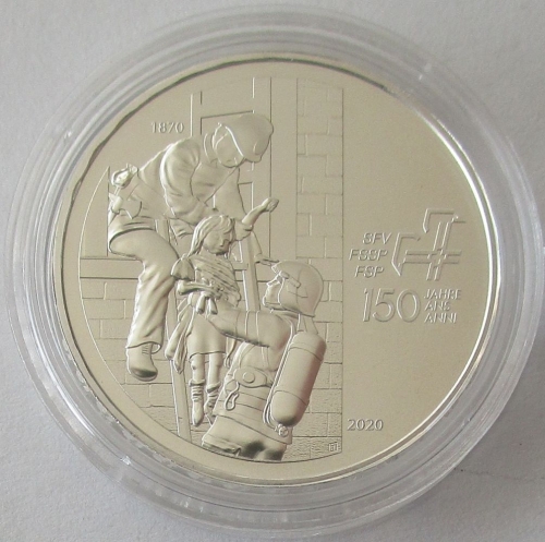 Schweiz 20 Franken 2020 150 Jahre Feuerwehrverband BU