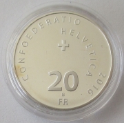 Schweiz 20 Franken 2016 150 Jahre Rotes Kreuz BU