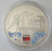 Samoa 2 Dollars 2022 Olympics Beijing Speed Skating Silver