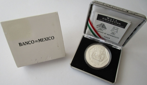 Mexiko 5 Nuevos Pesos 1994 Präkolumbische Ära Lapida Tumba de Palenque PP