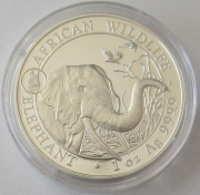 Somalia 100 Shillings 2018 Elephant Lunar Dog Privy 1 Oz Silver