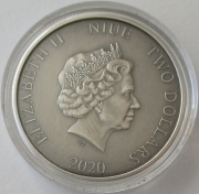 Niue 2 Dollars 2020 Dinosaurier Triceratops