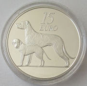 Ireland 15 Euro 2012 Animals Hound Silver