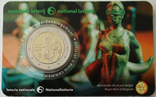 Belgium 2 Euro 2025 90 Years National Lottery BU