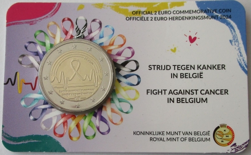 Belgien 2 Euro 2024 Kampf gegen den Krebs BU