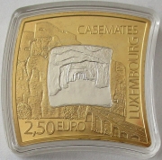 Luxembourg 2.50 Euro 2021 Architecture Bock Casemates Silver