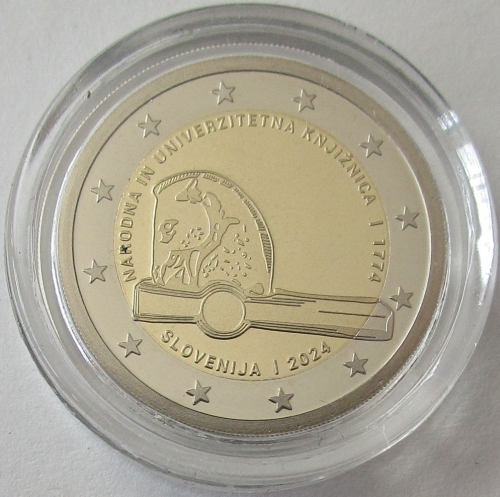 Slovenia 2 Euro 2024 250 Years National & University Library Proof