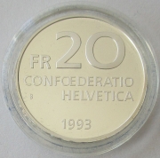 Schweiz 20 Franken 1993 Paracelsus PP