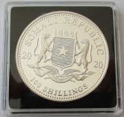 Somalia 100 Shillings 2020 Elephant Red City Hall Privy WMF Berlin 1 Oz Silver Proof