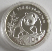 China 10 Yuan 1990 Panda Shenyang Mint (Kleines Datum)
