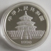 China 10 Yuan 1990 Panda Shenyang Mint (Kleines Datum)