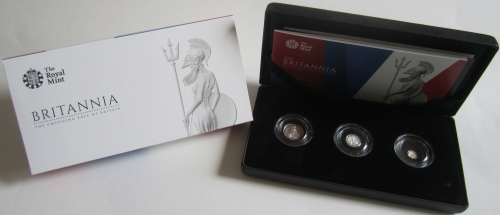 Großbritannien 35 Pence Britannia 2014 3er-Set PP