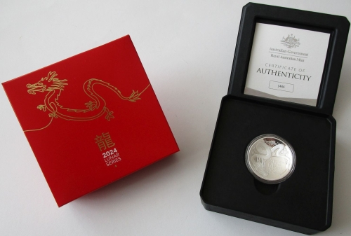 Australien 5 Dollars 2024 Domed Lunar Drache