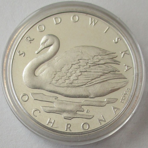 Polen 1000 Zlotych 1984 Tiere Höckerschwan Probe