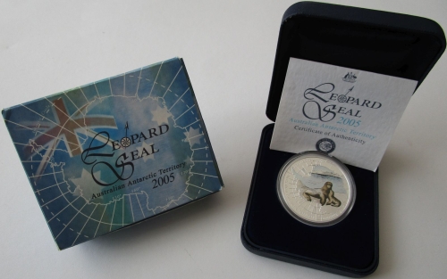 Australia 1 Dollar 2005 Antarctic Territory Leopard Seal 1 Oz Silver