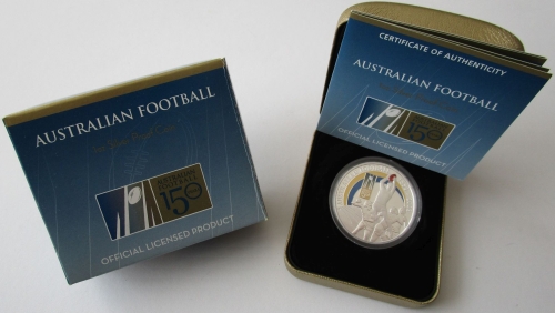 Australia 1 Dollar 2008 150 Years Australian Football 1 Oz Silver