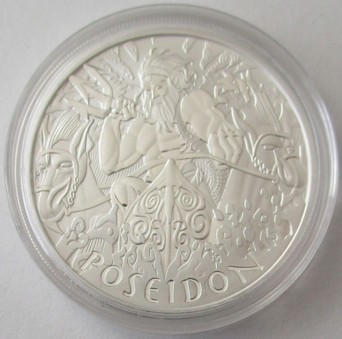 Tuvalu 1 Dollar 2021 Gods of Olympus Poseidon 1 Oz Silver
