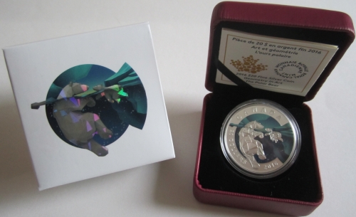 Kanada 20 Dollars 2016 Geometry in Art Polar Bear