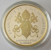 Vatikan 5 Euro 2018 Heiligsprechung Papst Paul VI. Vergoldet