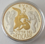 Vatikan 5 Euro 2019 150 Jahre Circolo San Pietro Vergoldet