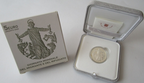 Vatican 5 Euro 2020 World Day of Migrants & Refugees Silver