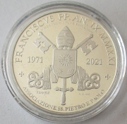 Vatikan 5 Euro 2021 50 Jahre Vereinigung der Heiligen Petrus & Paulus