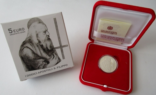 Vatikan 5 Euro 2024 Zwölf Apostel Philippus