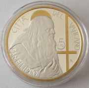 Vatikan 5 Euro 2024 Zwölf Apostel Philippus Vergoldet