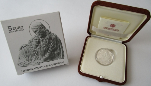 Vatikan 5 Euro 2023 Zwölf Apostel Johannes
