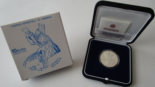 Vatican 10 Euro 2022 Twelve Apostles St. Andrew Silver