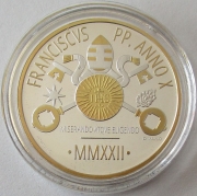 Vatican 10 Euro 2022 Twelve Apostles St. Andrew Silver Gilded