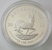 South Africa 1 Rand 2021 Krugerrand + 5 Rand Big Five Elephant 2 x 1 Oz Silver Proof