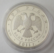 Russland 3 Rubel 2011 EAEC Welt der Kinder