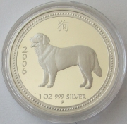 Australia 1 Dollar 2006 Lunar I Dog 1 Oz Silver Proof