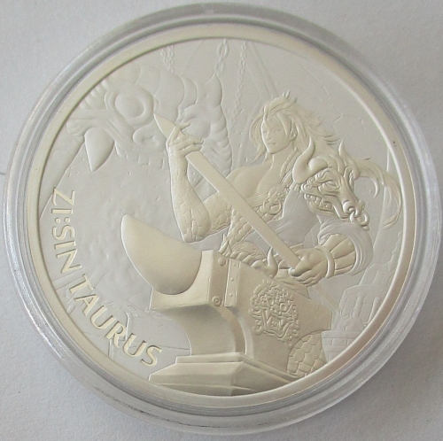 South Korea 1 Clay 2021 Zi:Sin Taurus 1 Oz Silver