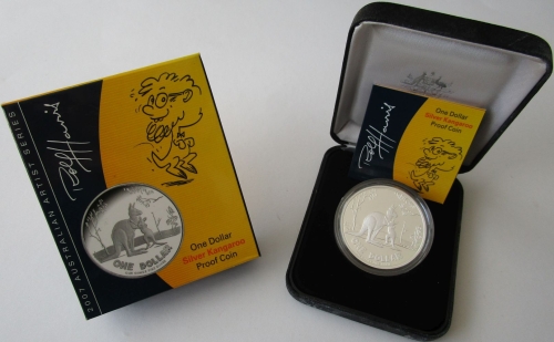 Australia 1 Dollar 2007 Kangaroo 1 Oz Silver Proof